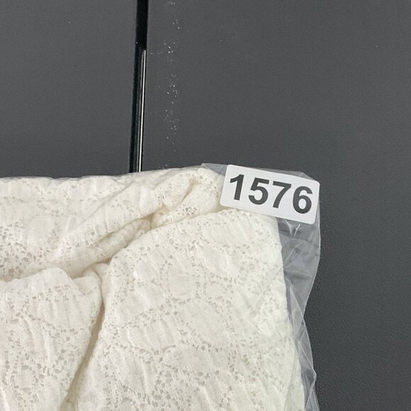 Free People Top Women M Ivory Long Sleeve Lace Lined Cut Out Back Boho Blouse - Picture 12 of 12